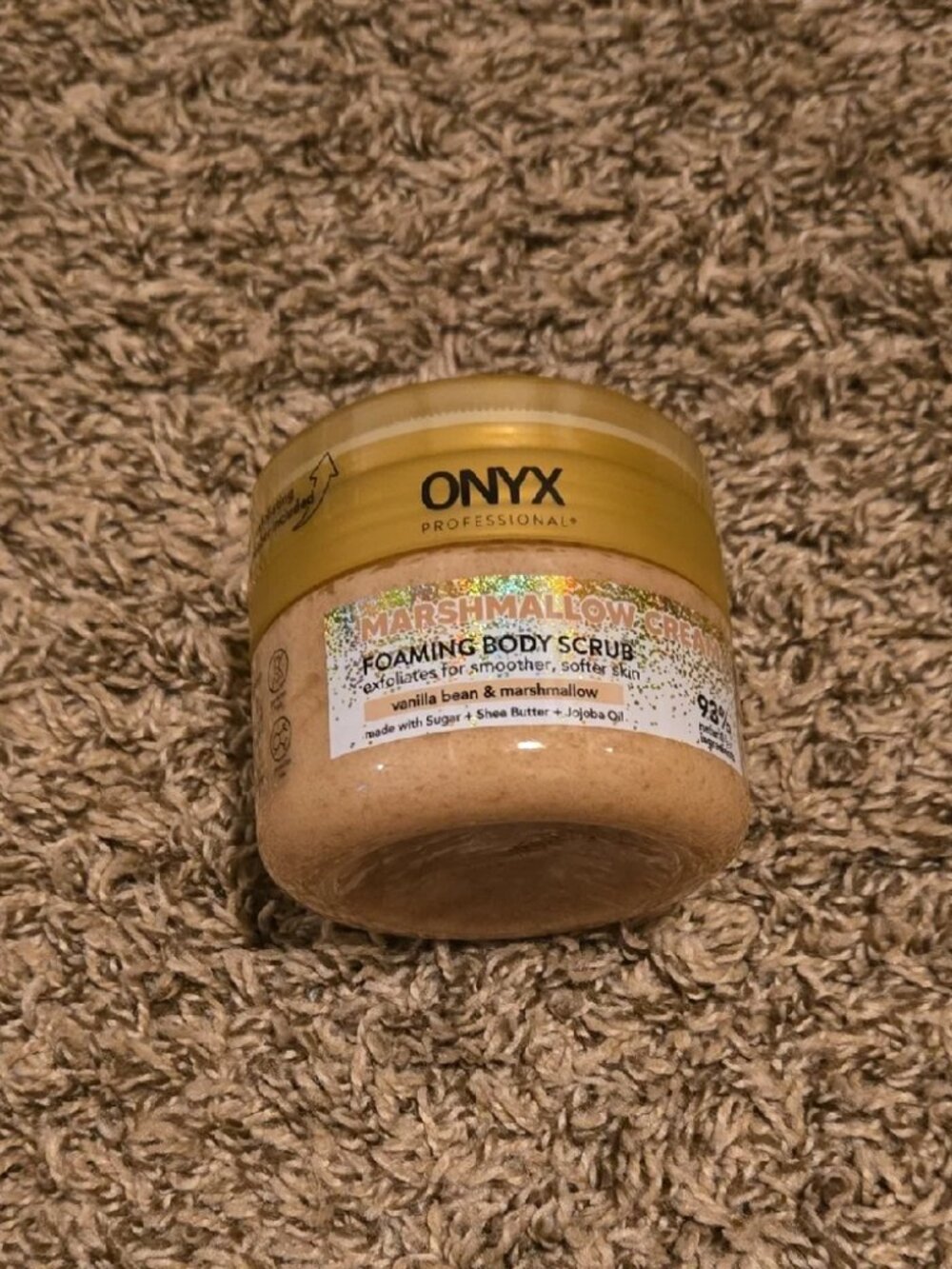 ONYX Professional Foaming Body Scrub Marshmallow Cream Scrubber Included